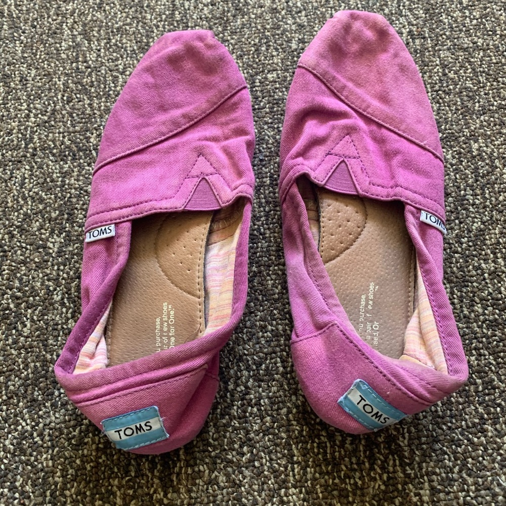 TOMS magenta shoes